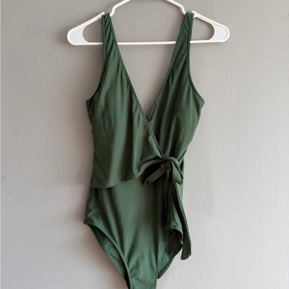 summersalt Other - summersalt Olive Green Wrap One-Piece Swimsuit with Side Tie